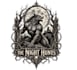 do a gothic werewolf logo with vintage dark halloween artwork