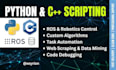 write python and cpp scripts for robotics, ros, and custom algorithms