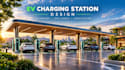 design a modern ev charging station concept