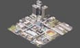 create a 3d terrain map, topographic map, landscape model and elevation map