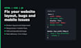 fix HTML, CSS and javascript issues on your website
