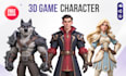 create a stylized 3d game character with rigging and animation
