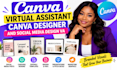be your canva virtual assistant, canva designer and social media design VA
