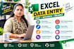 do excel data entry, spreadsheet formatting and data cleanup