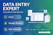 do data entry, excel entr