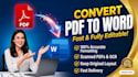 convert PDF to word files with accurate formatting
