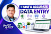 do fast and accurate data entry and data conversion