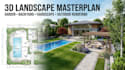 do 3d landscape masterplan garden design backyard hardscape and outdoor render