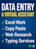 professional data entry and fast typing work
