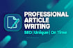 do SEO optimized urdu article and urdu blog post