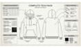 fashion techpack streetwear technical flat sketch clothing techpack design