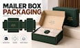 design mailer box, subscription box, ecommerce packaging, dieline with 3d mockup