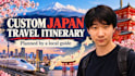 create a custom japan travel itinerary