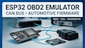 develop esp32 obd2 emulator, can bus firmware and automotive diagnostics