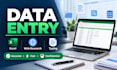do accurate data entry, web research and administrative support