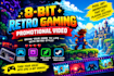 create an awesome 8 bit retro gaming promotional video