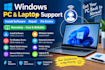 install software, repair, fix windows, computer, pc, laptop remotely