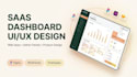 design a modern saas dashboard and web app UI UX