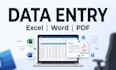 do data entry of excel, word, PDF and medical data