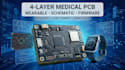 design 4 layer medical pcb, schematic, wearable and embedded firmware