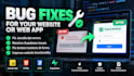 fix bugs in your website, web app or supabase database
