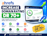 increase domain rating dr 70 ahref