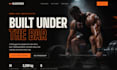 design a cinematic gym and fitness website landing page
