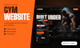 design a cinematic gym and fitness website landing page