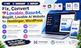 fix, convert lovable, base 44 replit ai website to hostinger wordpress elementor