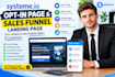 create systeme io opt in page and sales funnel landing page