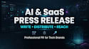 write and distribute an ai or saas press release