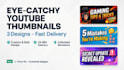 design 3 eye catchy modern youtube thumbnails