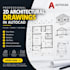 make 2d architecture drawings in autocad