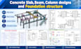 design concrete slab, beam, column and foundation structure
