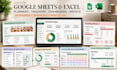 build custom google sheets excel spreadsheet planner trackers dashboard template
