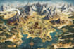 do fantasy map illustration