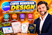 design canva PDF workbook, canva ebook, canva templates, etsy digital products