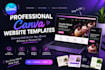 design a professional canva website template