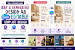 recreate redesign ai generated design, flyer, poster in editable canva file