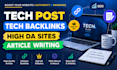 build quality tech backlinks using tech guest post on high da tech websites