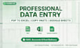 do data entry, copy paste, pdf to excel in google sheets
