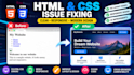fix HTML CSS website issues and make your website responsive