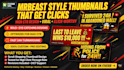 design clickbait mrbeast style youtube thumbnail that gets clicks
