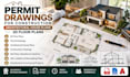 draft permit drawings for construction, architectural house plans 2d floor plans
