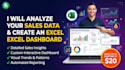 analyze your sales data and create an excel dashboard