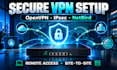 configure and troubleshoot openvpn, ipsec, netbird and secure remote VPN