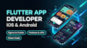 develop a custom flutter mobile app for ios and android