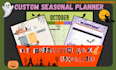 design a custom seasonal digital planner in canva