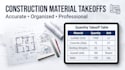 do construction material takeoff and property damage quantity takeoffs
