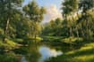 paint landscape in real oil painting